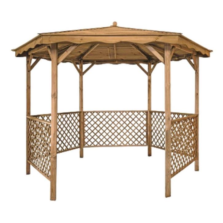Tuinpaviljoen Zeshoekige Pergola Lora 320 x 245 cm, Tuin en Terras, Overkappingen, Nieuw, Verzenden