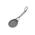 Zilveren oxide tennisracket kettinghanger, Verzenden, Nieuw, Zilver