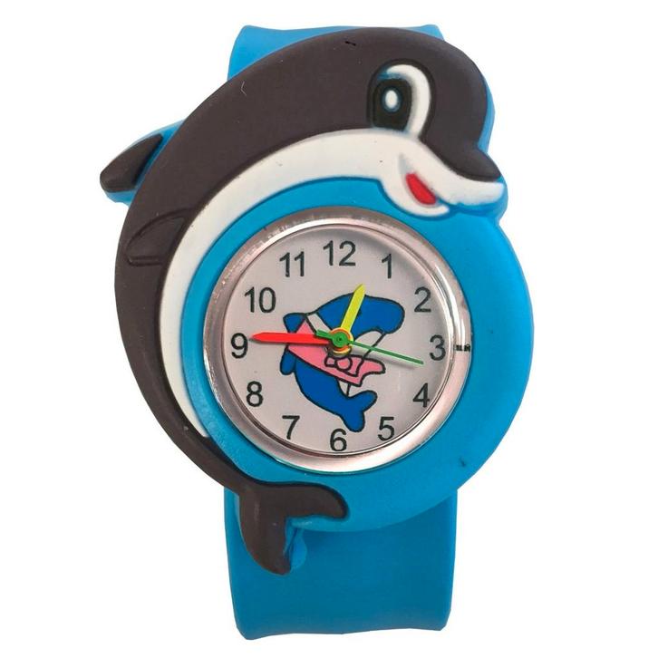 Fako - Kinderhorloge - Slap On Mini - Dolfijn - Lichtblauw, Sieraden, Tassen en Uiterlijk, Horloges | Kinderen, Verzenden