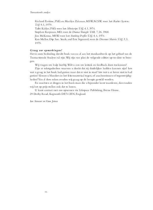 Transactionele Analyse druk 7 9789066659360, Boeken, Studieboeken en Cursussen, Zo goed als nieuw, Verzenden