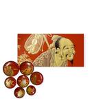 Zeven Maki-e lakbekers die de Zeven Wijzen van de Bamboebos