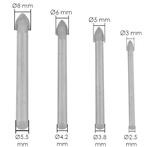 Benson Glasboorset - Voor glas, spiegels en tegels - 4 ma..., Doe-het-zelf en Verbouw, Gereedschap | Boormachines, Ophalen of Verzenden