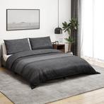 vidaXL Dekbedovertrekset 225x220 cm katoen donkergrijs, Verzenden, Nieuw, Grijs