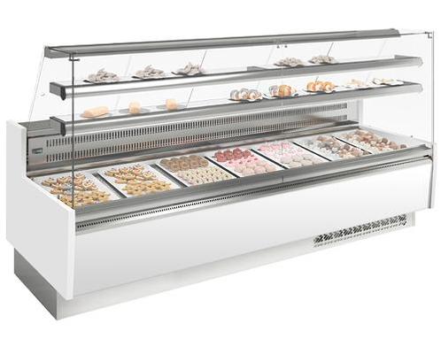 GGM Gastro | Gekoelde & Taart toonbank - 2560mm - met 2 |, Zakelijke goederen, Horeca | Meubilair en Inrichting, Nieuw in verpakking