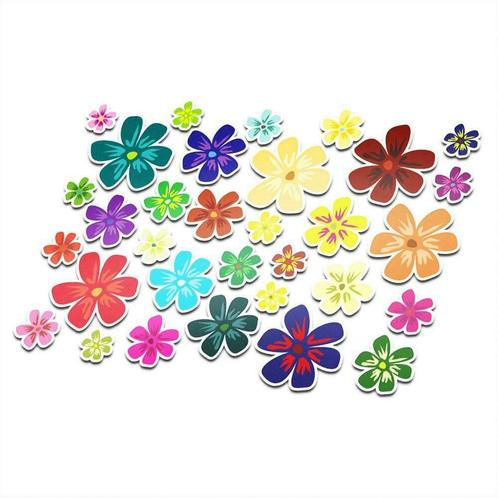 Fietsstickers bloemen set 10 *Nieuw, Hobby en Vrije tijd, Stickers en Plaatjes, Nieuw, Ophalen of Verzenden