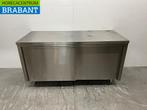 RVS Werkkast Kast 2 schuifdeuren 160 cm Horeca, Zakelijke goederen, Horeca | Keukenapparatuur, Ophalen of Verzenden, Gebruikt