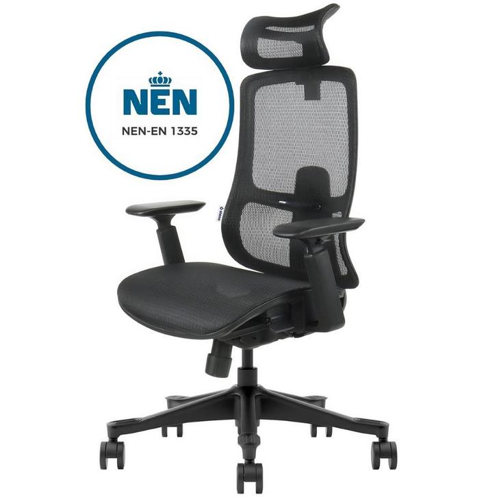 Tijdelijk: €140 korting - NEN Gekeurde Bureaustoel, Huis en Inrichting, Bureaustoelen, Ergonomisch, Gaming bureaustoel, Zwart