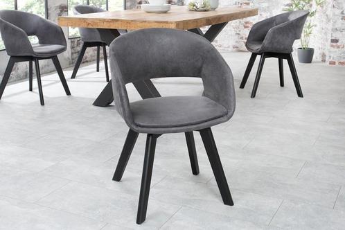 Design stoel NORDIC STAR antiek grijze houten poten - 43423, Huis en Inrichting, Stoelen, Ophalen of Verzenden