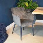Eetkamerstoel velvet fluweel armleuningen comfortabele zit