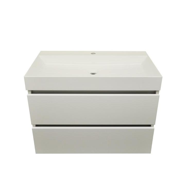 Badmeubel Xellanz Zaro met Kunstmarmer Wastafel 1 Kraangat, Huis en Inrichting, Badkamer | Badkamermeubels, Ophalen of Verzenden