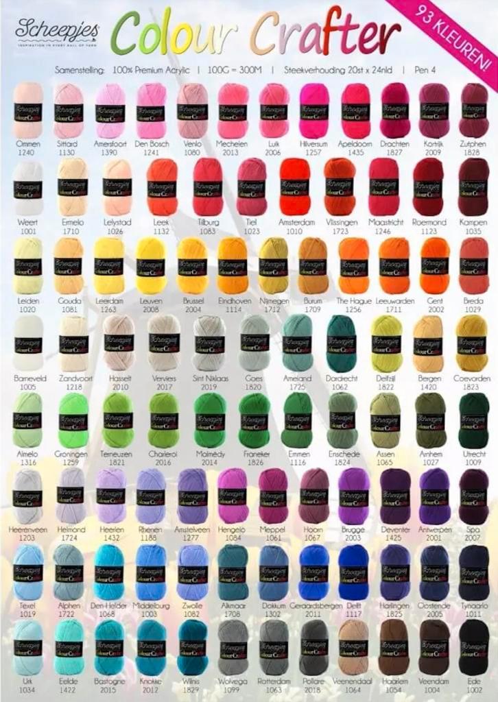 Scheepjes Colour Crafter -Voordeligste van NL- Op voorraad, Hobby en Vrije tijd, Breien en Haken, Breien of Haken, Wol of Garen