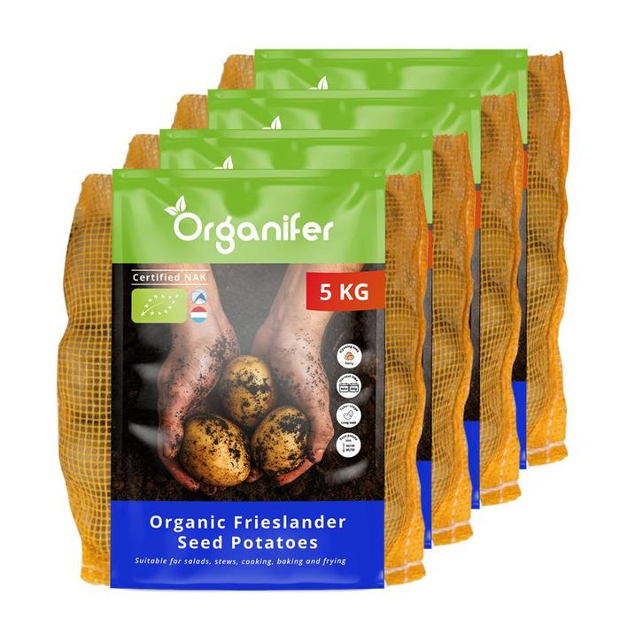Biologische Pootaardappelen Frieslander A 28/35 (20 kg), Tuin en Terras, Bloembollen en Zaden, Gehele jaar, Volle zon, Verzenden