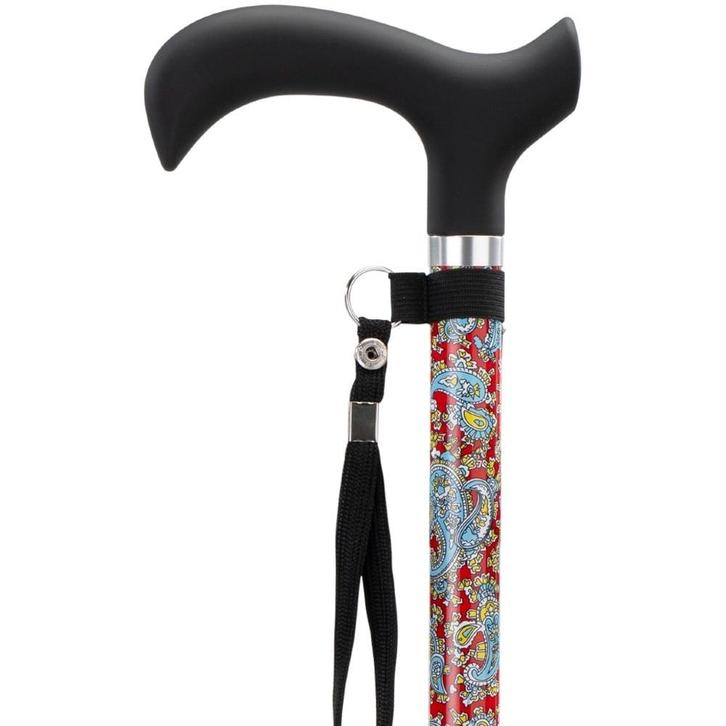 Wandelstok - Rood Paisley, Diversen, Verpleegmiddelen, Ophalen of Verzenden