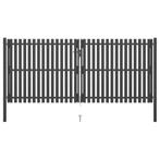 vidaXL Poort 4x2 m staal antraciet, Verzenden, Nieuw