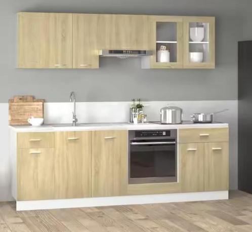 8-Delige Keukenkastset – Sonoma Eiken Opbergmeubels, Huis en Inrichting, Keuken | Keukenelementen, Nieuw, Verzenden