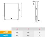 Badkamerventilator SILENT Ø125 mm - Timer en vochtsensor -, Ophalen of Verzenden, Nieuw