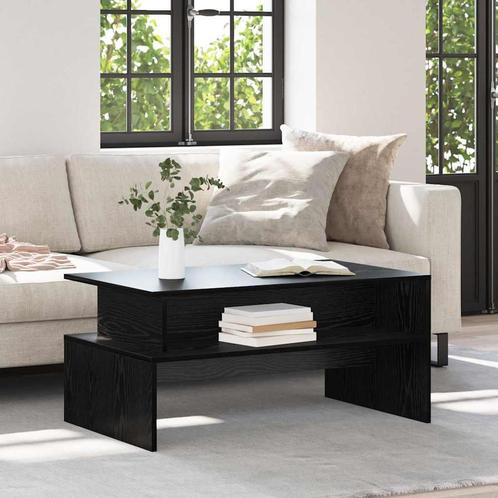 vidaXL Salontafel Zwart eiken 90 x 55 x 42.5 cm Bewerkt hout, Huis en Inrichting, Tafels | Salontafels, Nieuw, 50 tot 100 cm, Overige houtsoorten