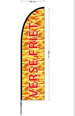 Beachvlag Friet ontwerp 1 doek 60x240cm, hoogte zonder voet, Diversen, Vlaggen en Wimpels, Nieuw