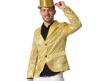 Heren colbert goud | pailletten glamour jasje