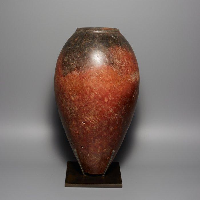 Oud-Egyptisch Terracotta Zwarte Topvaas. Predynastische, Verzamelen, Mineralen en Fossielen