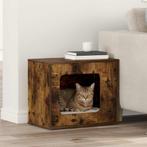 vidaXL Kattenhuis Gerookt eiken 51 x 30 x 42,5 cm Bewerkt, Dieren en Toebehoren, Verzenden, Nieuw
