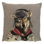 gobelin kussen nordic wolf 45x45cm, Verzenden, Nieuw