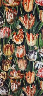 Art Nouveau stof met tulpen - 300x280cm - Realistisch, Antiek en Kunst