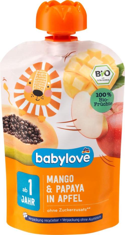 Babylove Knijpfruit Mango & papaja met appel, Kinderen en Baby's, Badjes en Verzorging, Verzenden