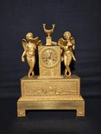 Figurale pendule Empire - Verguld brons - 1820 - Dubbele, Antiek en Kunst, Antiek | Klokken