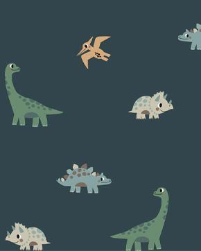 Aqua Protect Waterdicht Dinosaurussen Petrol, Hobby en Vrije tijd, Stoffen en Lappen, Blauw, Nieuw