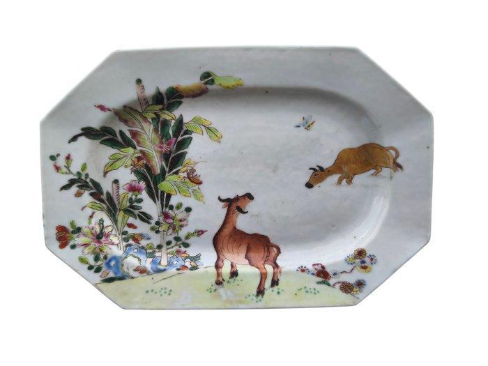 Zeldzaam Chinees porselein, achthoekige famille rose, Antiek en Kunst, Antiek | Overige Antiek