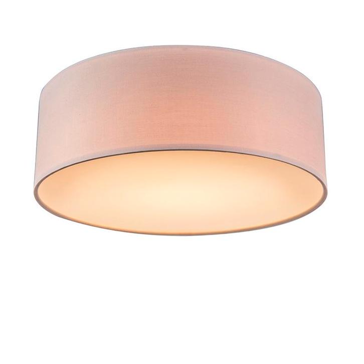 Plafondlamp roze 30 cm incl. LED - Drum LED, Huis en Inrichting, Lampen | Plafondlampen, Nieuw, Overige materialen