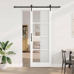 vidaXL Schuifdeur Wit 83 x 232 cm Hout en metaal, Verzenden, Nieuw
