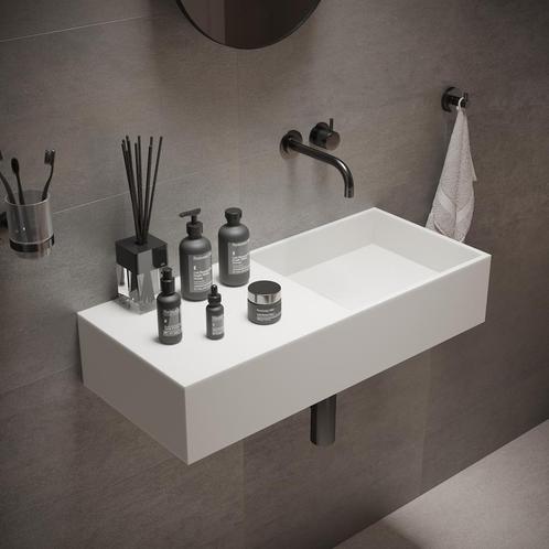Wastafel Ideavit Solidplan 75x32,5x15 cm Solid Surface Mat, Doe-het-zelf en Verbouw, Sanitair, Overige typen, Nieuw, Ophalen of Verzenden