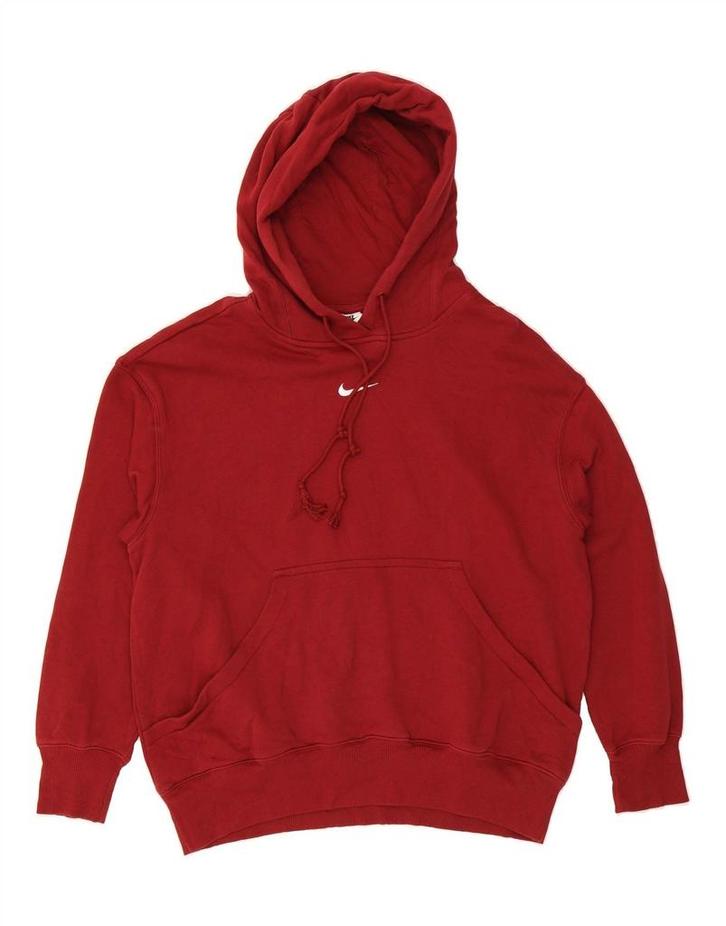 NIKE Mens Oversized Hoodie Jumper Small Burgundy Cotton, Kleding | Heren, Truien en Vesten, Verzenden