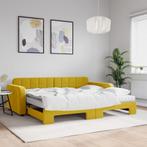 vidaXL Slaapbank onderschuifbed en matrassen 90x200 cm, Huis en Inrichting, 90 cm, Eenpersoons, Verzenden, Nieuw