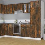 vidaXL Wandkast hangend Lyon 60x31x60 cm glas en bewerkt, Verzenden, Nieuw, Bruin