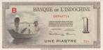1945 French Indochina P 76 1 Piastre Nd Unc, Postzegels en Munten, Verzenden