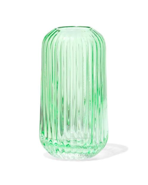HEMA Vaas voor geurstokjes XS glas ribbel groen, Huis en Inrichting, Woonaccessoires | Overige, Nieuw, Verzenden