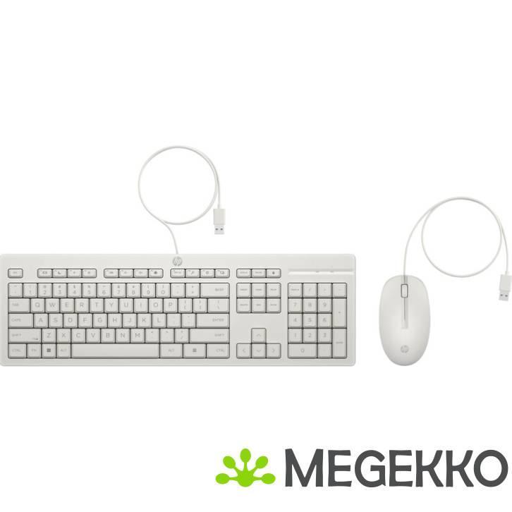 HP 225 muis en toetsenbord met kabel, Computers en Software, Desktop Pc's, Nieuw, Verzenden