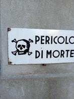 Wandbord - targa di pericolo - IJzer, Antiek en Kunst