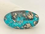 Nischapur turkoois met pyriet - 35 ct Cabochon- 7 g, Verzamelen, Mineralen en Fossielen