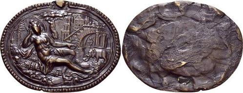 Brons medaille um 1610 Nuernberg-stadt medaille, Postzegels en Munten, Penningen en Medailles, Verzenden
