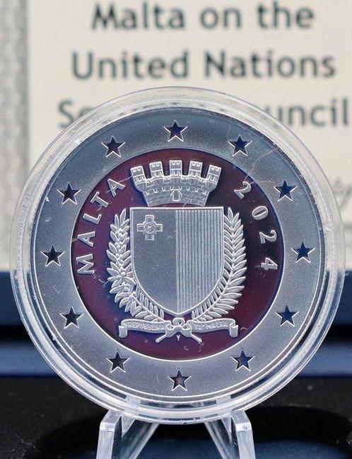 Malta. 10 Euro 2024 UN Security Council Proof (Zonder, Postzegels en Munten, Munten | Europa | Euromunten