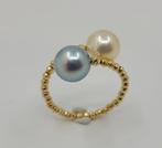 Ring - 18 karaat Geel goud - 8x8.5mm Akoya parels, Sieraden, Tassen en Uiterlijk, Ringen, Nieuw