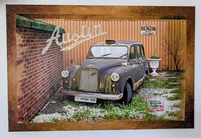 Isak W. Koch - London Taxi I Mixed Media Art I Original, Antiek en Kunst, Kunst | Schilderijen | Modern