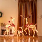 2dekans | Coast Verlichte Kerst Rendier Familie Set – 186 cm, Diversen, Kerst, Ophalen of Verzenden, Zo goed als nieuw