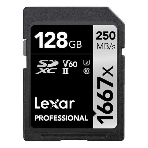 Lexar 128GB SD kaart 1667x USH-II V60, Hobby en Vrije tijd, Modelbouw | Radiografisch | Helikopters en Quadcopters, Nieuw