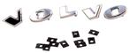 Volvo Letterset VOLVO zilver Amazon motorkap +P1800 koffer o, Auto diversen, Tuning en Styling, Verzenden