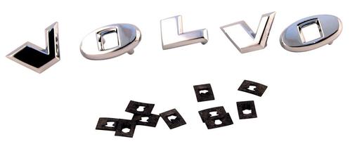 Volvo Letterset VOLVO zilver Amazon motorkap +P1800 koffer o, Auto diversen, Tuning en Styling, Verzenden